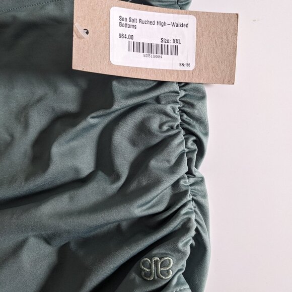 Albion Golden Hour Olivia Swim Crop & Sea Salt Ruched High-Waisted Bottoms XXL - Picture 8 of 10